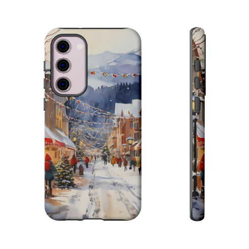 Bustling Victorian Christmas Market - Impact Resistant Phone Case Samsung Galaxy S23 Plus Matte